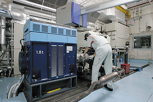 Oil pump test on engine dynamometer
